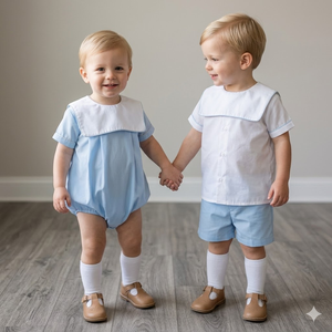 Personalisierter Baby-Jungen Klassischer Kurzarm-Strampler Monogrammierter Sommer-Baumwoll-Bodysuit für Neugeborene Großhandel - Product Image 5