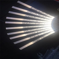 KL-WL004 Vente en gros de luminaires de plafond pour mariage à LED, 10 têtes, bande lumineuse suspendue à LED, luminaire en acrylique givré, décoration de lustre