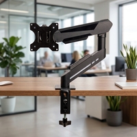 Support de moniteur modulaire à fixation sur poteau, support de bureau VESA 75 mm, support ergonomique sécurisé pour clavier, accessoires informatiques, support de moniteur