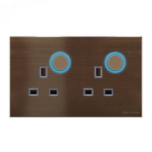 Prise murale tactile PC 13A avec interrupteur, norme britannique, avec bouton de réinitialisation LED, indice IP27 - Product Image 4