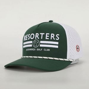 หมวกแก๊ปปักโลโก้สั่งทำขายส่ง 5 ชิ้น คุณภาพสูง โพลีเอสเตอร์ 100% ปรับขนาดได้ 男女 ใส่เล่นกีฬา รูระบายอากาศแบบเลเซอร์ พร้อมเชือก - Product Image 1