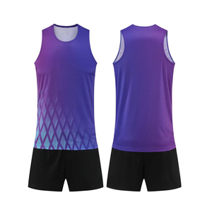 Ensemble d'uniformes d'athlétisme d'été imprimés par sublimation, conception personnalisée pour équipe, équipement de course athlétique respirant et anti-humidité pour - Product Image 1