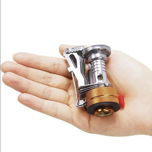 Mini estufa de camping ultraligera, aleación de titanio, herramienta de utensilios de cocina plegable automática para exteriores para cocinar, acampar, senderismo - Product Image 5