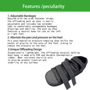 <span class=keywords><strong>Chaussure</strong></span> post-opératoire légère et respirante à <span class=keywords><strong>talon</strong></span> compensé - Botte <span class=keywords><strong>de</strong></span> <span class=keywords><strong>décharge</strong></span> pour la marche - Product Image 4