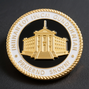 Monedas Conmemorativas de Alta Calidad de Fábrica, Diseño Personalizado, Forma de Barco, Elegantes, con Baño de Oro - Product Image 1