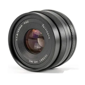 7 장인 MF 50mm F1.8 세로 수동 초점 렌즈 호환 E/FX/EOS-M/M43 캐논 미러리스 카메라 M1 M2 M3 M5 M6 M10