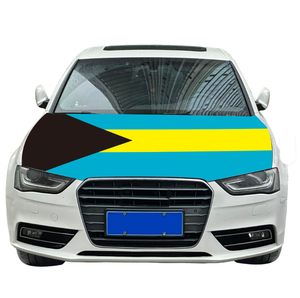 Housse de voiture personnalisée avec drapeau des Bahamas, housse de capot de voiture souple et élastique, accessoires de décoration de voiture, universelle pour berlines et SUV - Product Image 1