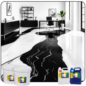 Revêtement de sol et peinture en résine époxy 3D métallique auto-nivelant pour effet marbre - Product Image 1