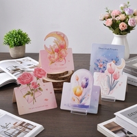 Carte de vœux pop-up rose, cadeau pour la Fête des Enseignants, polyvalente, style fleuriste, espace pour messages écrits à la main, vœux d'anniversaire imprimés