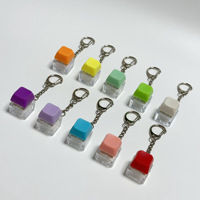 Bouton de décompression à haute transparence pour clavier mécanique, bouton anti-stress amusant pour les doigts, porte-clés de décompression