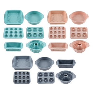 Juego de moldes de silicona para hornear pasteles, donas y cupcakes, para uso en horno doméstico, antiadherentes y de fácil desmolde. - Product Image 5