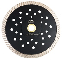 Lame de scie circulaire diamantée à bord continu JDK Turbo 4-14 pouces OEM pour découpe à sec/humide du granit et du béton 105-350 mm