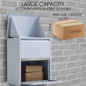Boîte aux lettres extérieure intelligente en acier, grande capacité, étanche, pour <span class=keywords><strong>colis</strong></span>, montage mural, livraison de <span class=keywords><strong>colis</strong></span> - Product Image 2