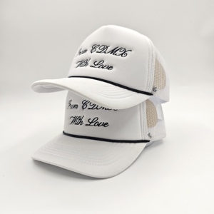 Casquette de baseball unisexe en tissu de coton personnalisé, ajustée, pour le sport et la course, style 'Dad Hat', 5 panneaux, motif chevrons, broderie 3D, pour la plage et la protection solaire, type 'Trucker' - Product Image 3
