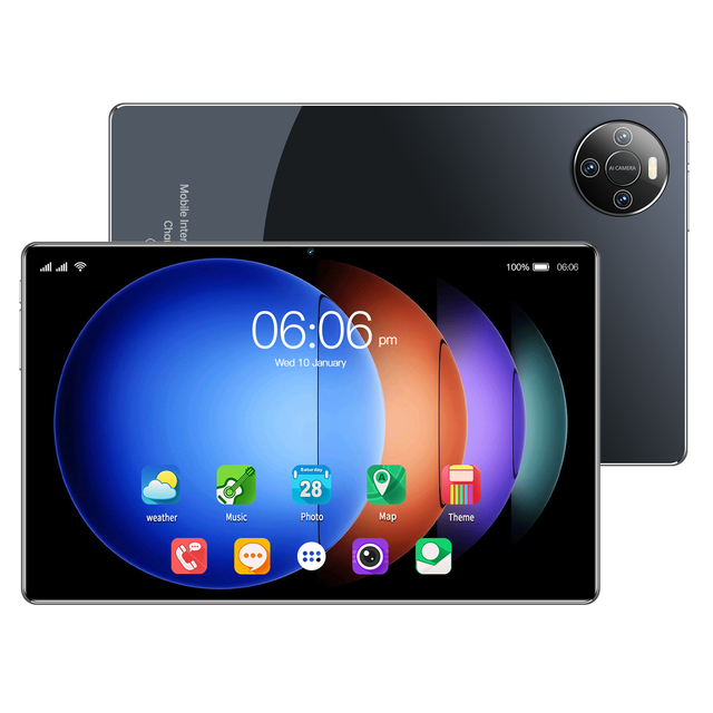 GISENTEC 2025 E60 Pro 8GB Ram 256GB Rom 4G Calling Portable 10 Inch Tablet Phone Oem Android 13 Tablet PC with Dual Sim Card