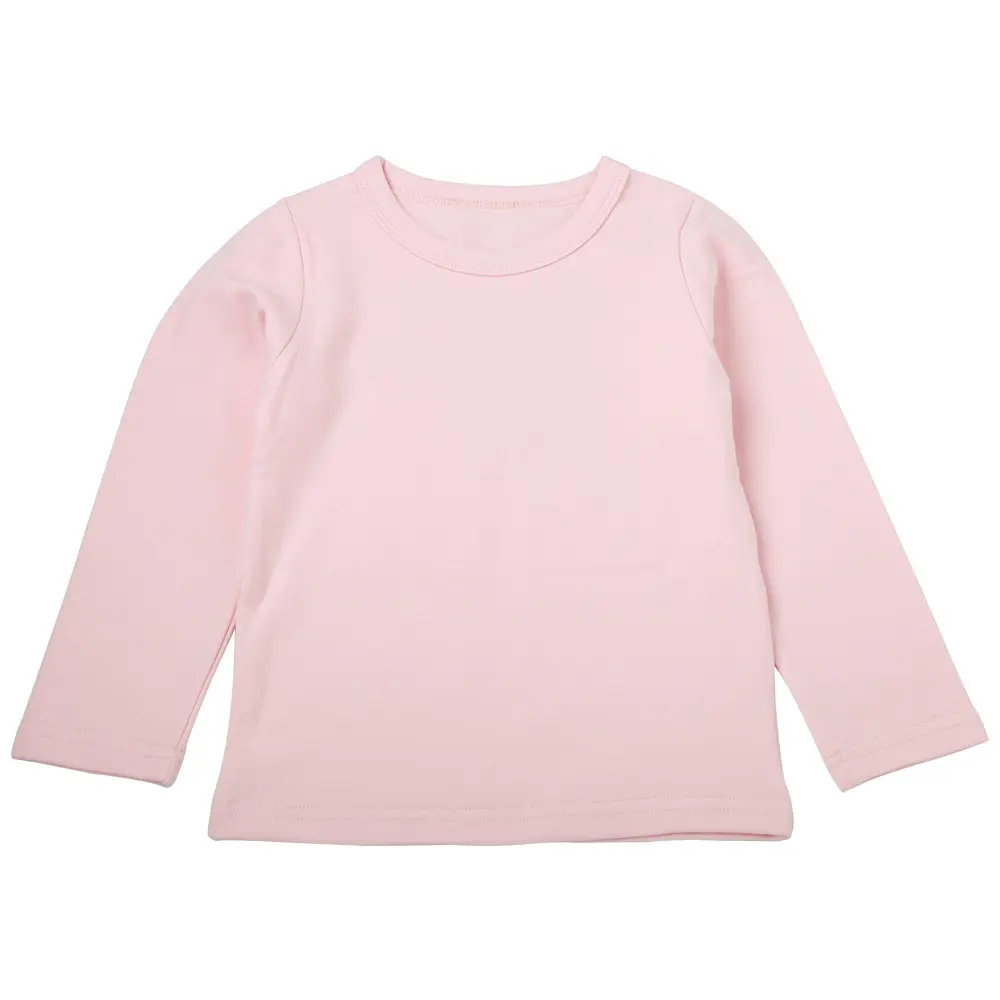 Baumwolle Casual Basic Langarm T-Shirts Pullover Rundhals-T-Shirt für Babys