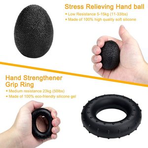 Poignées d'entraînement de la force de préhension pour la rééducation des mains des personnes âgées, avec logo personnalisé, portables, résistance des doigts 5-60 kg - Product Image 5