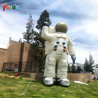 Modèle d'astronaute gonflable de 3 m en tissu Oxford avec éclairage LED, ventilateur intégré, alimentation par prise, résistant aux intempéries, personnalisable