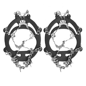 Crampon antidérapant 18 dents en acier au manganèse équipement d'escalade sur glace randonnée neige extérieur simple glace saisir griffe chaussure clous - Product Image 1