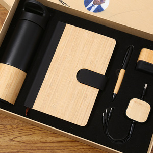 Ensemble cadeau d'entreprise personnalisé, bloc-notes de luxe, stylo, clé USB, haut-parleur, câbles de données, gourde, ensembles de cadeaux promotionnels pour entreprises - Product Image 3