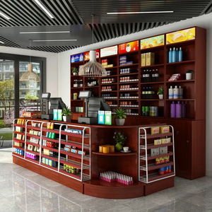 Convenience Store Checkout Counter <strong>Table</strong> Metal Retail Display <strong>Shelf</strong> <strong>with</strong> Cash Register for Grocery Store Checkout - Product Image 3