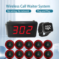 Système de téléavertisseur de serveur sans fil à haute efficacité horloge de montre avec bouton d'appel de narguilé de Table d'écran de numéro pour l'hôpital de barre de Restaurant
