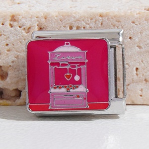 Pulsera de Charms Italianos de Acero Inoxidable Dorado con Cerezas y Estrellas, Venta al por Mayor 2024 - Product Image 2