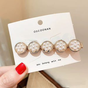 Korean Large Long Metal Duck Clip Flower Marble <strong>Pearl</strong> <strong>Hair</strong> Accessories for Women <strong>Hair</strong> <strong>Pins</strong> - Product Image 4