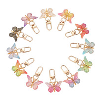 Porte-clés papillon dégradé en acrylique, pendentif arc-en-ciel, porte-clés mignon et tendance pour femmes, sac à main, cadeau