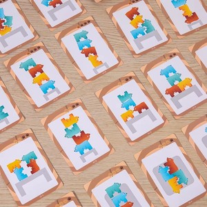 Bloques de Madera Apilables con Forma de Oso, Juguetes Educativos Montessori para Niños, Coordinación Mano-Ojo, Habilidades Motoras Finas - Product Image 5