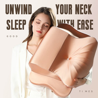 Oreiller ergonomique en mousse à mémoire de forme, oreiller cervical à récupération lente avec design profilé et taie d'oreiller amovible et lavable