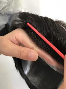 Tupé de Cabello Humano 100% <span class=keywords><strong>Gris</strong></span> Plateado 1b50 Más Vendido, Duradero, de 6 Pulgadas, con Línea de Cabello Natural Invisible, Tupé de Piel Súper Delgada para <span class=keywords><strong>Hombre</strong></span> - Product Image 5