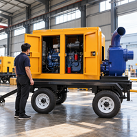 Pompe à eau auto-amorçante en fonte pour moteur diesel 200/300/500 m³ – Contrôle des inondations, drainage, secours d'urgence, pompe mobile