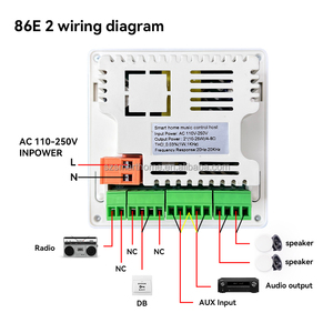 4-Inch Touch Screen Smart Amplifier Wall Mount Music <strong>Player</strong> &amp; Ceiling Speakers Background Music Smart Home Device - Product Image 3
