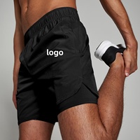 Shorts de cycliste homme 2025 OEM, logo vierge, doublure respirante, taille mi-haute, pour musculation, avec poches, 100% polyester, vintage, imperméable