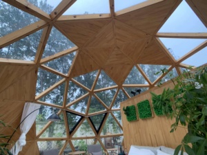 <span class=keywords><strong>Casa</strong></span> Domo Geodésica Prefabricada de Aluminio para Decoración de Hoteles Ecológicos al Aire Libre, Diseño Artesanal, Casas Modulares Flexibles de Alquiler, Ecológicas - Product Image 5
