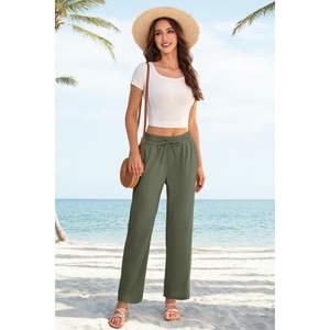 2025 femmes été décontracté deux pièces ensembles ample XS taille lin tenues avec au-dessus du genou Shorts et hauts courts - Product Image 2