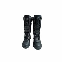 Bottes en cuir de pompier anti-crevaison résistantes au feu accesorios para bomberos bottes de pompier