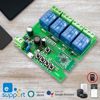 G0101/G0102 Module d'interrupteur intelligent Zigbee 4CH 5/12/32V Récepteur 10A Relais Fonctionne avec Alexa Google Assistant Tuya Smart Life