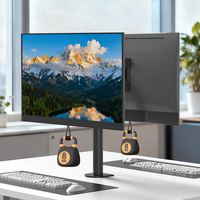 Support de bras double pour moniteur réglable en hauteur 13-32 pouces, fixation sur bureau, pince en C, pour 2 écrans, en acier allié, VESA 75/100 mm, rotation à 360°, vente en gros à prix réduit
