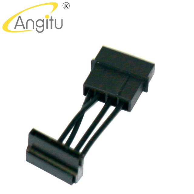Angitu IDE 4Pin to Serial ATA Hard Disk Power Cable Short Molex to Sata Adapter