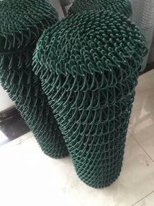 Valla de eslabones de cadena recubierta de PVC de calibre 12,5, enrejado de alta seguridad de 6 pies, agujero de diamante, 50x50mm/60x60mm para entrada temporal de Metal - Product Image 3