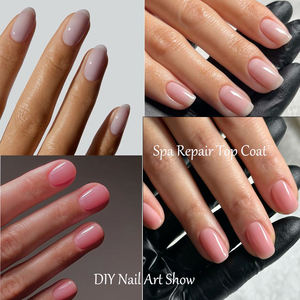 KODIES GEL UV Gel Polish Spa Reparatie Top Jas Geen Veeg Custom Logo Nagellak Private Label OEM Gezonde Roze Melkachtig Witte Finish - Product Image 6