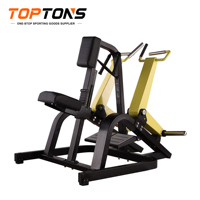 Máquina de remo sentado con carga de placas de acero de grado comercial TOPTONS con brazos y respaldo, características de seguridad para ejercicios, equipo de fitness