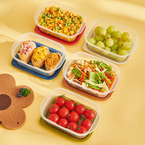 Contenedores de almacenamiento de alimentos Congelador <span class=keywords><strong>Microondas</strong></span> Caja de almuerzo de preparación de comida de plástico seguro para el trabajo escolar y los viajes - Product Image 3