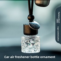 Flacon diffuseur de parfum pour voiture, petit et carré, vide, 8 ml, à suspendre dans la voiture