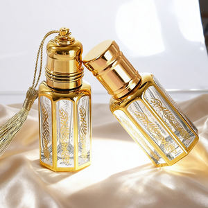 Bouteille à rouleaux dorés de 3ml 6ml 10ml 12ml Petit rouleau d'huile de <span class=keywords><strong>parfum</strong></span> sur bouteille Attar en verre Bouteille en verre vide colorée rechargeable personnalisée - Product Image 6