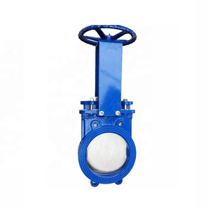 Válvula de Compuerta de Cuchilla con Brida para Agua, de Acero al Carbono y Placa 304, Accionada por Engranajes - Product Image 4