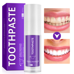 Wholesale Hot Sale 30ml Purple Foam Remove Stains Dental <strong>Colour</strong> <strong>Corrector</strong> Teeth Whitening <strong>Toothpaste</strong> - Product Image 1