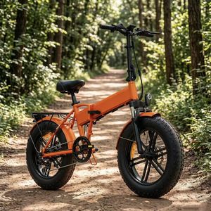 Batterie au lithium 48V 13Ah, cadre en aluminium, pliable, pneus larges 20*4, freins à disque avant/arrière, 7 vitesses, moteur sans balais, vélo urbain K7 Fat Tir - Product Image 2